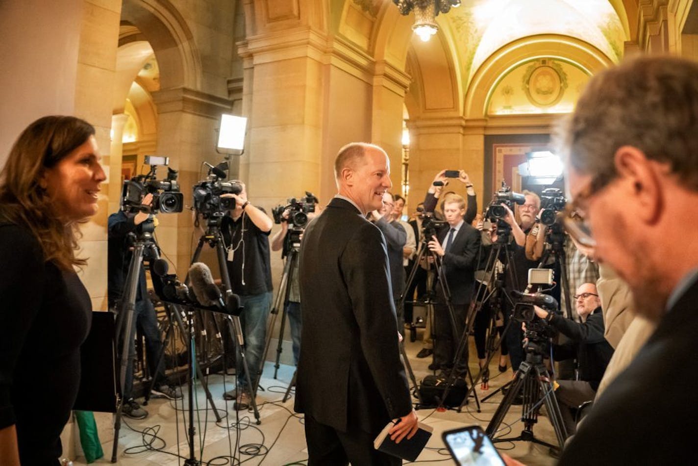 Republicans Senate Majority Leader Paul Gazelka and Finance Chair Senator Julie Rosen head into another round of budget negotiations Tuesday afternoon.