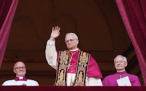 Robert Prevost choose the name of Pope Leo XIV, at the Vatican, Thursday, May 8, 2025.