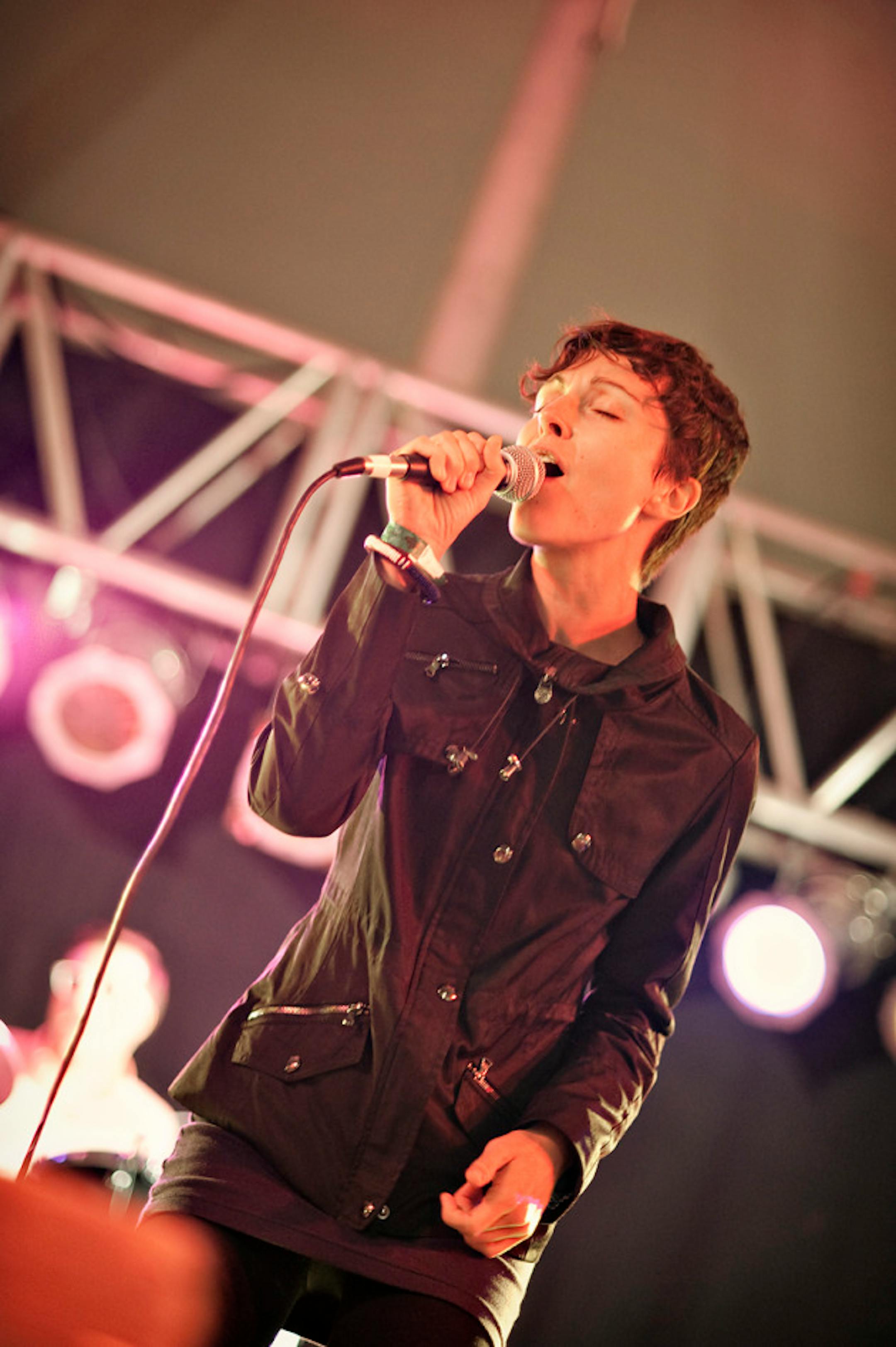 Channy Moon Casselle performed with Roma di Luna two weekends ago after finishing up recording for her new band, Polica. / Photo by Leslie Plesser