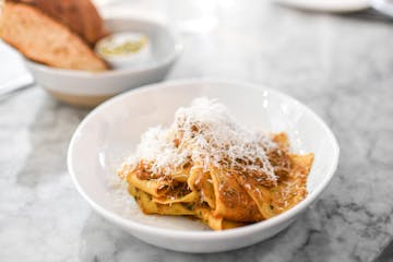 Pappardelle with mushroom bolognese at All Saints.