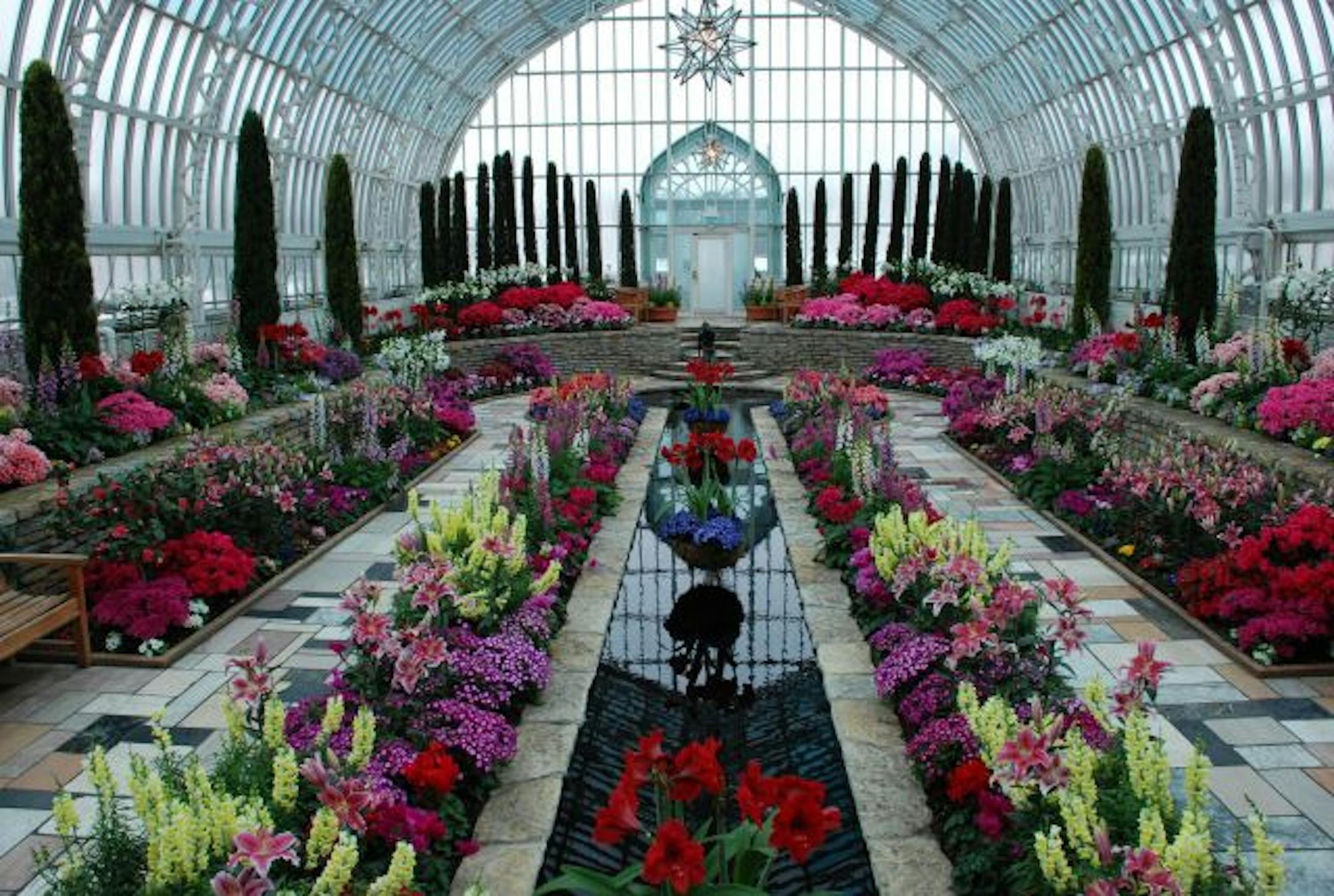 Sunken garden at Marjorie McNeeley Conservatory