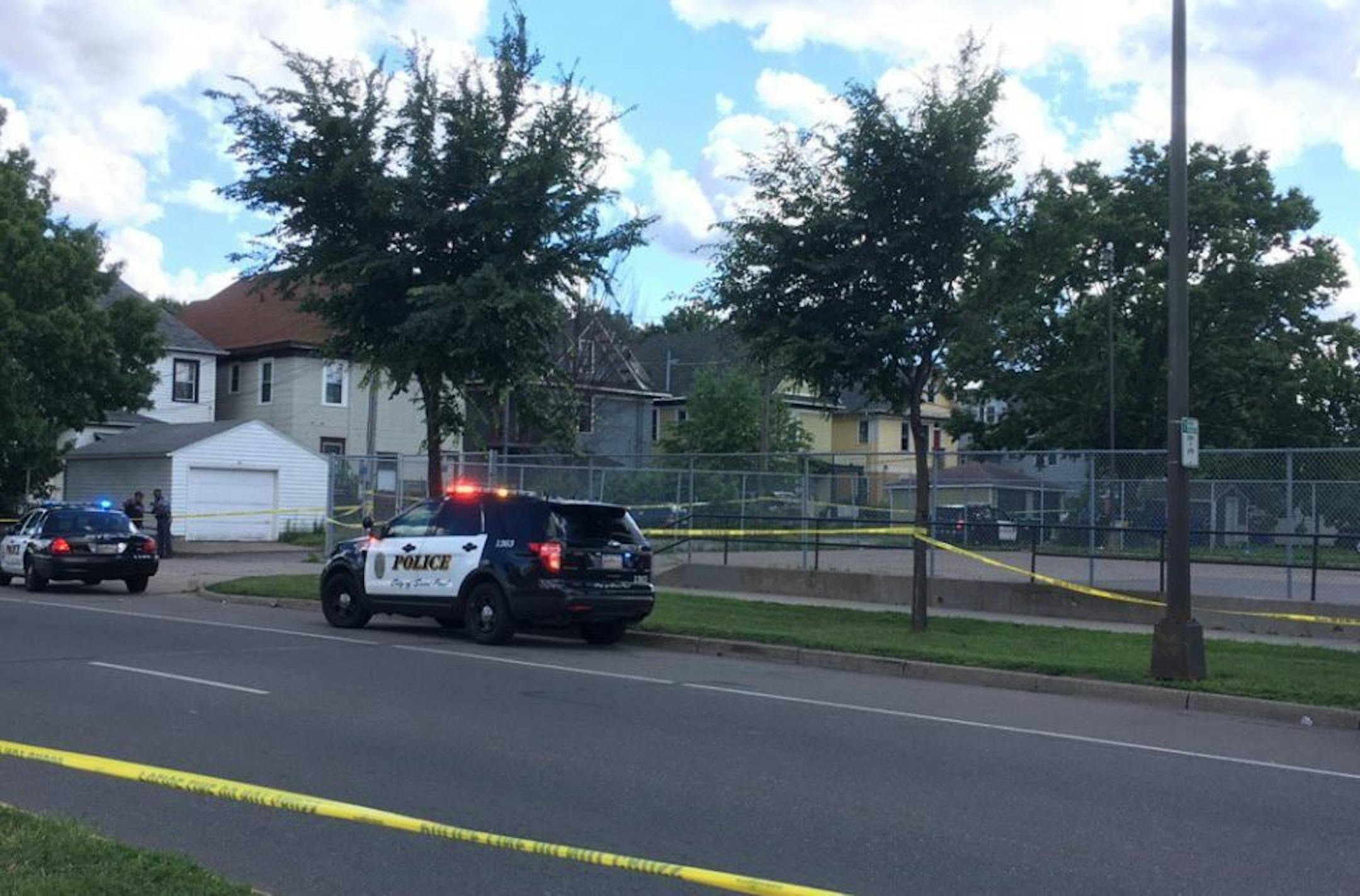 St. Paul police on Saturday were at the 200 block of Aurora Avenue, near a multiunit apartment building and tennis court where another fatal shooting happened a little more than two months ago.