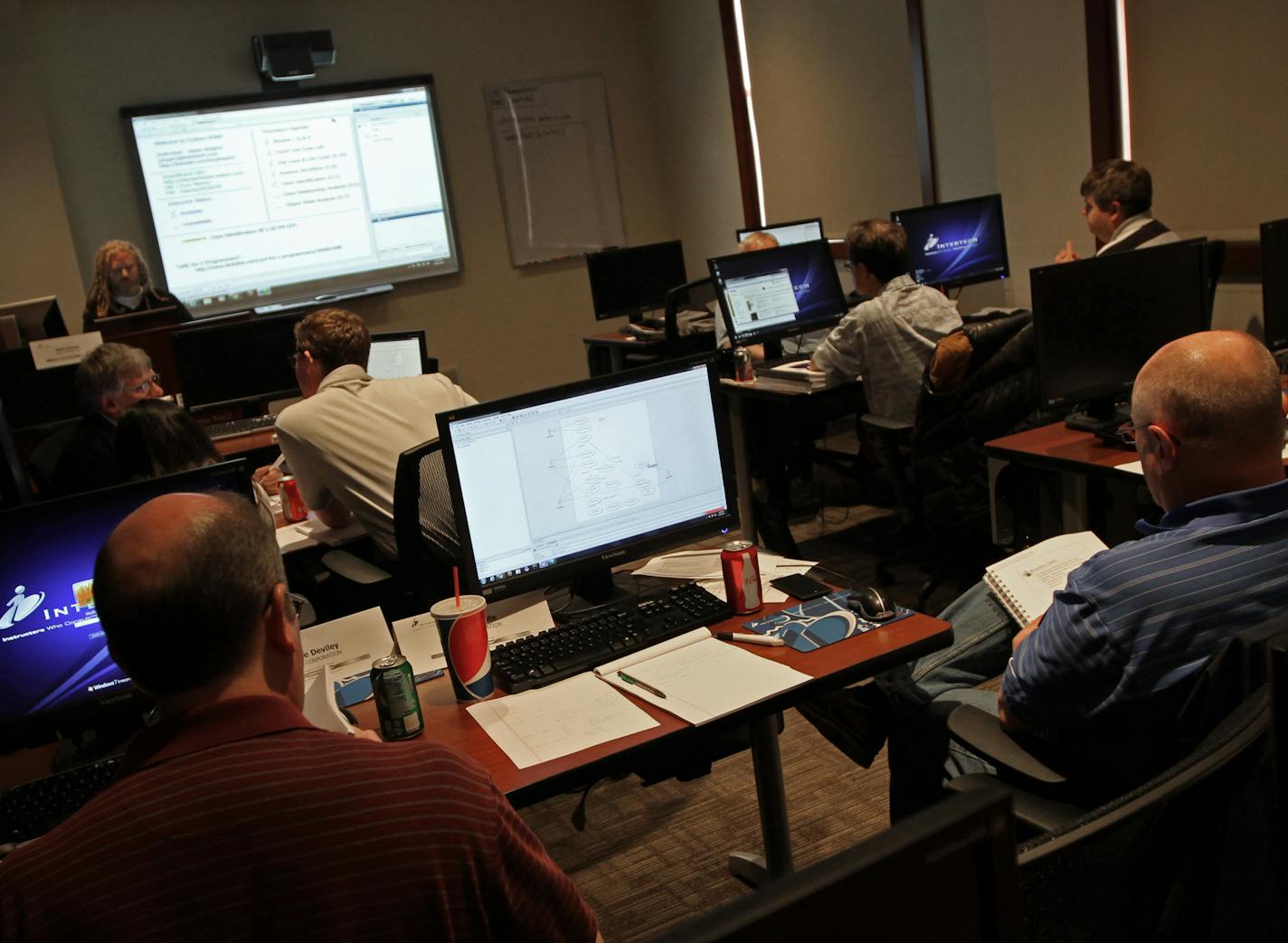 Employees of a Fortune 500 company took software training at Intertech in Eagan MN., on 5/30/31.] Bruce Bisping/Star Tribune bbisping@startribune.com