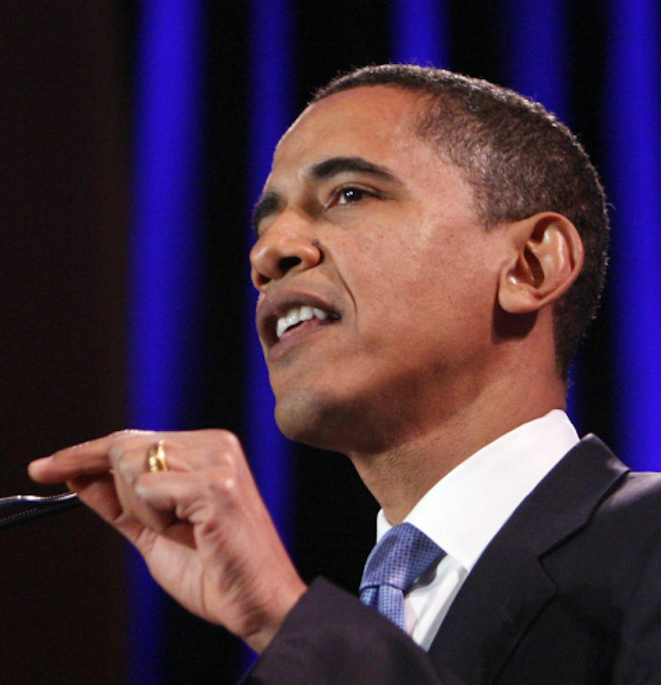 Democratic presidential hopeful Sen. Barack Obama D-Ill., speaks about race Tuesday during a news conference in Philadelphia.