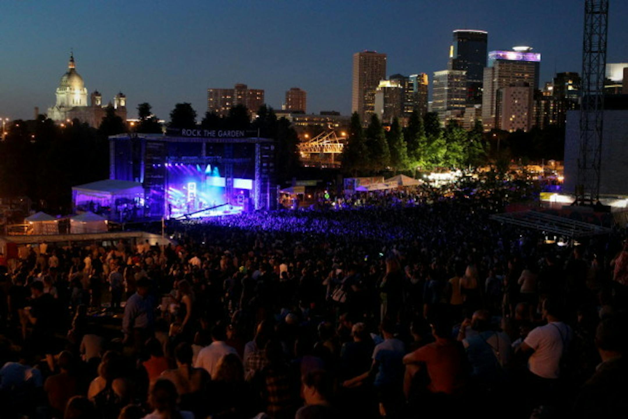 The scene from the top of the hill as Metric played during Rock the Garden 2013 outside Walker Art Center. / Anna Reed, Star Tribune