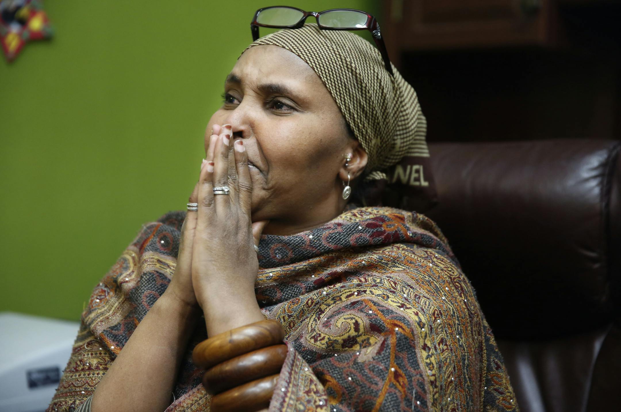 Travel agent Ayan Gutale reacted to the television news that Mohammed Osman Maalin's boy had just been found. His funeral will be held Thursday.] rtsong-taatarii@startribune.com