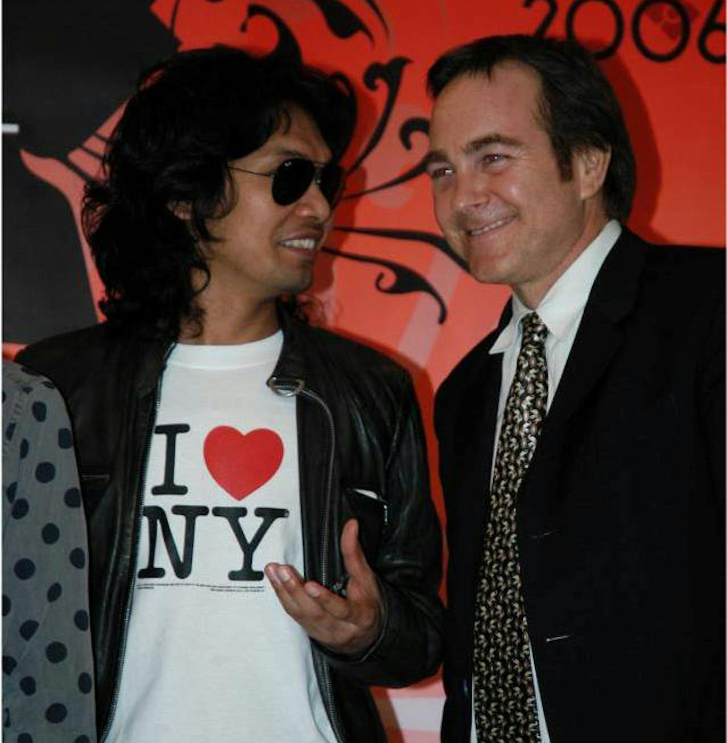 Tim Carr, right, with Sek Loso, a Thai rock singer he helped promote, at Carr's 2006 staging of "Ramakien" at Lincoln Center in New York.