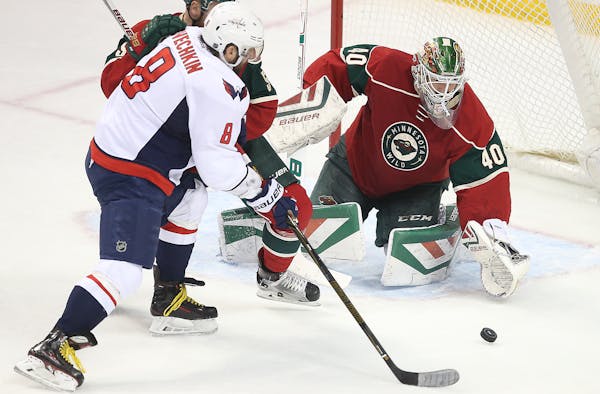 Wild goalie Devan Dubnyk gave up a goal to Capitals left wing Alex Ovechkin in the second period Thursday night.
