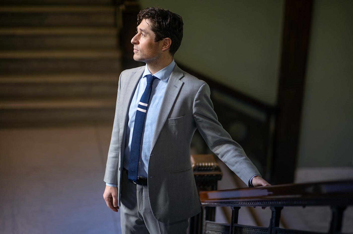 Mayor Jacob Frey posed for a portrait at Minneapolis City Hall, Thursday, Jan. 6, 2022 in Minneapolis, Minn. ] Elizabeth Flores • liz.flores@startribune.com