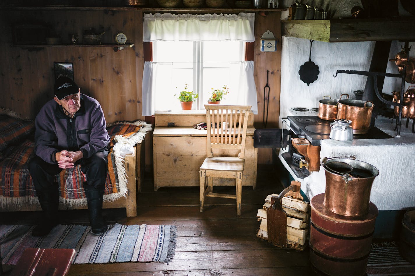 A traditional mountain farmhouse, in northern Sweden.