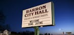 The sign outside Barron, Wis., City Hall, Friday, Jan. 11, 2019, welcomes Jayme Closs, a 13-year-old northwestern Wisconsin girl who went missing in O