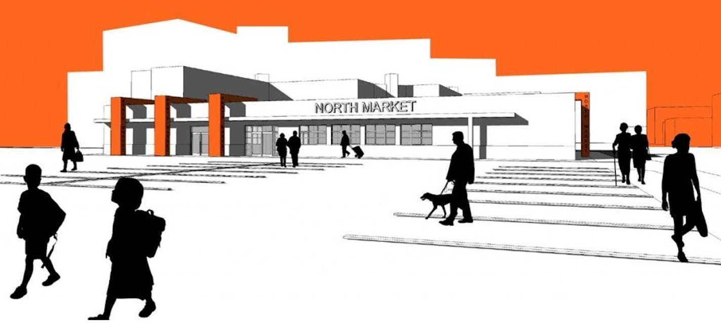 North Market, a project of nonprofit Pillsbury United Communities, is scheduled to set up shop this fall in north Minneapolis. The site is in the middle of a federally designated food desert. It will offer a supermarket and other health services.