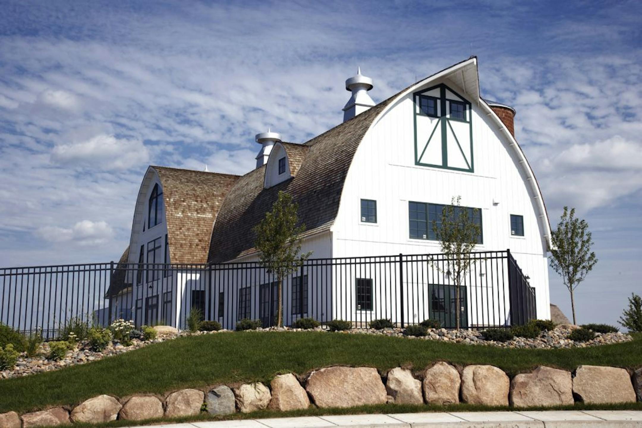 The original barn was renovated and turned into a clubhouse.