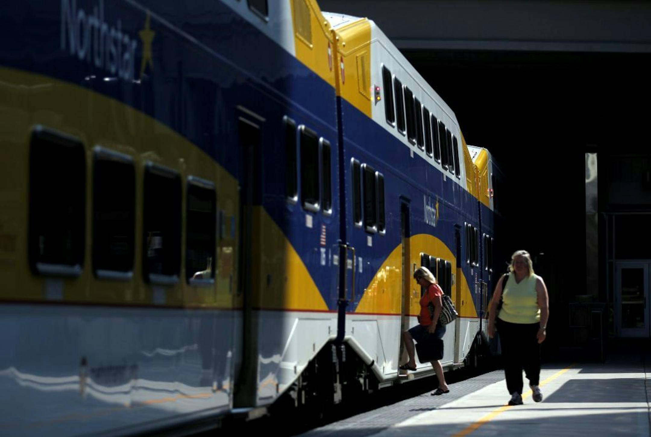 Commuters boarded the Northstar Commuter Rail at Target Field on Tuesday.