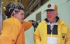 Former Gustavus hockey coach Don Roberts, right (2006 photo)