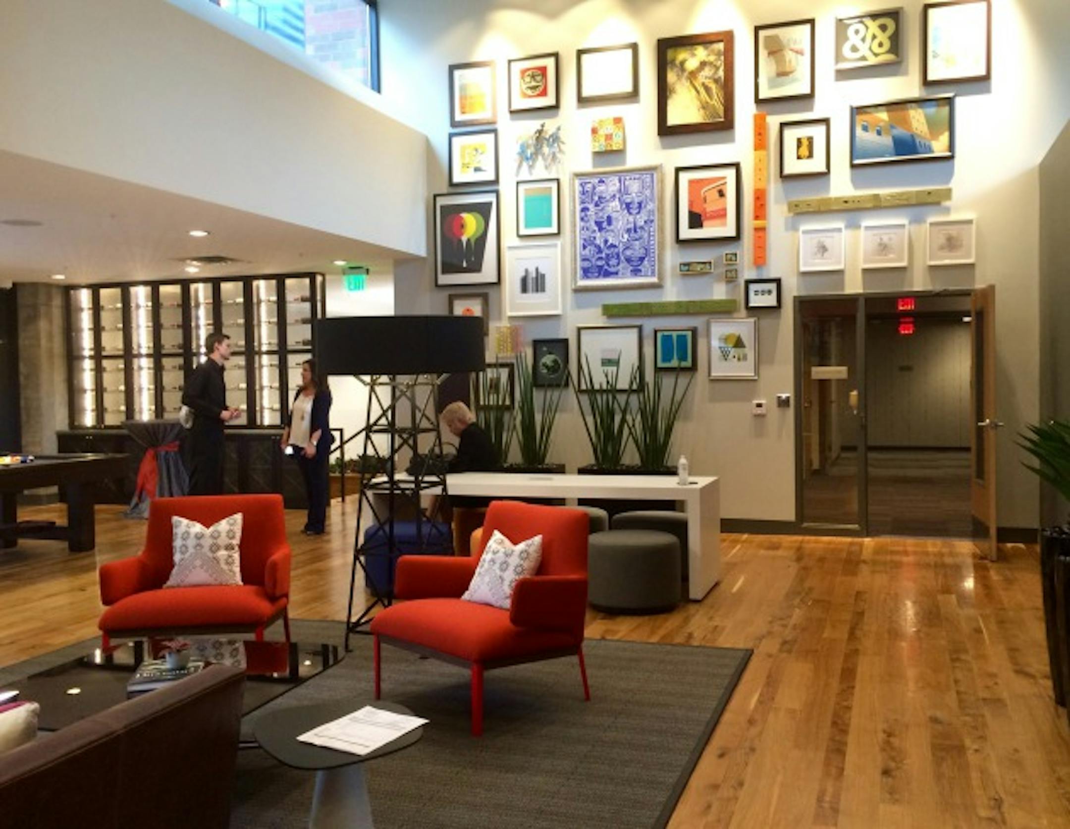 A gathering space at Latitude45 in downtown Minneapolis.