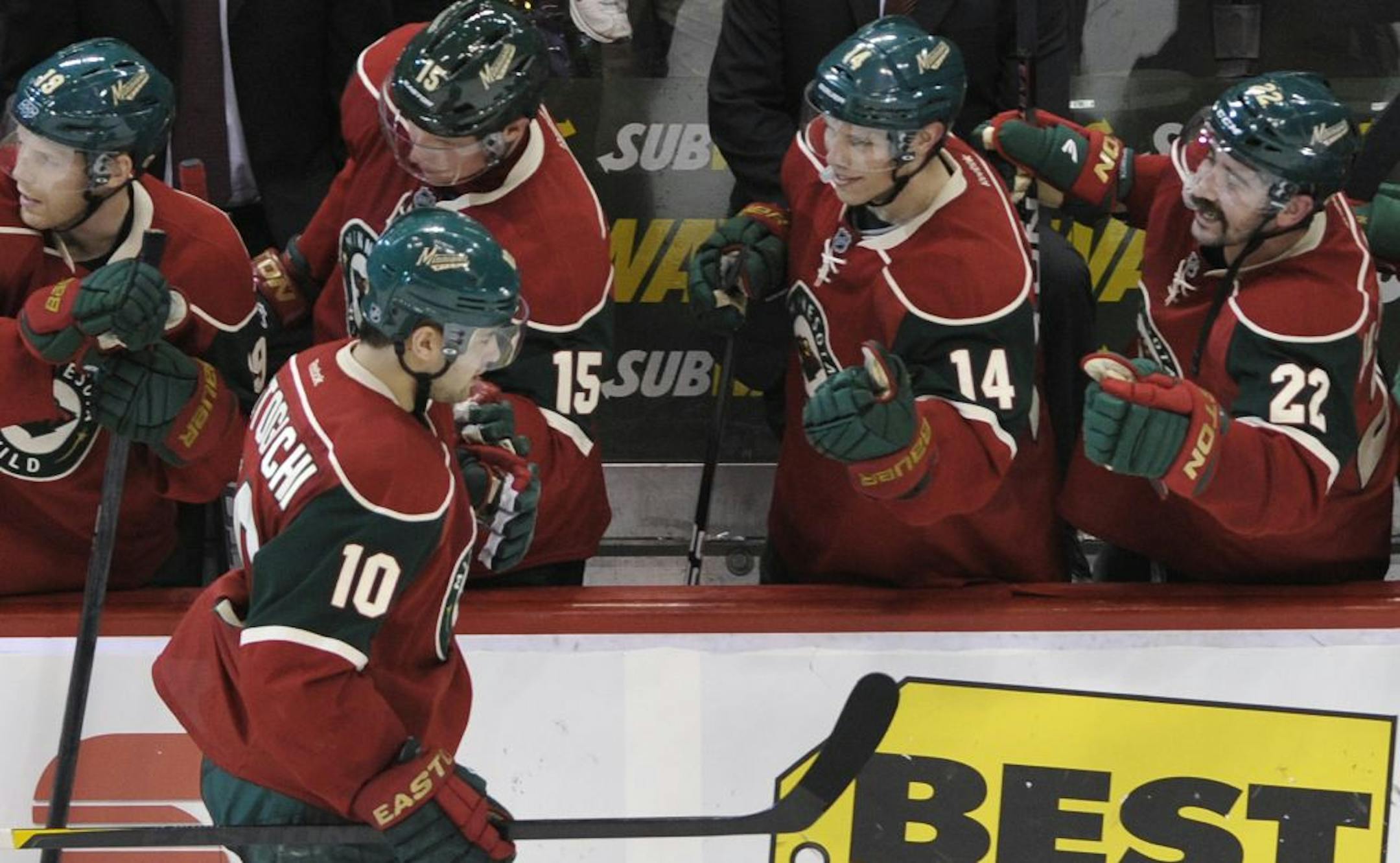 The Wild brought in Devin Setoguchi (10) for more scoring punch, but he only had 19 goals through 68 games.