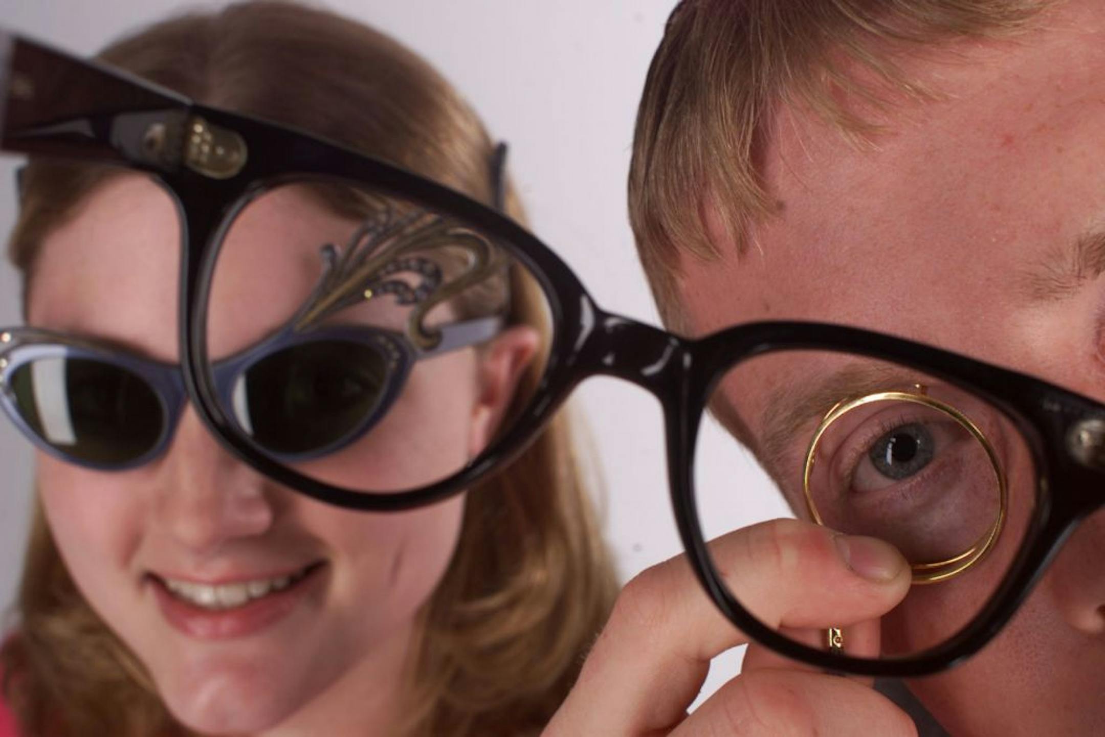 From retro �50s glasses to lavish women's shades, modeled by Sarah Brody, to monocles, modeled by Dan Brody, the Spectacle Shoppe (CQ) has anything you may be looking for and more. If you can�t find what you are looking for they help you find it. The Spectacle Shoppe has locations all over the Twin Cities area.