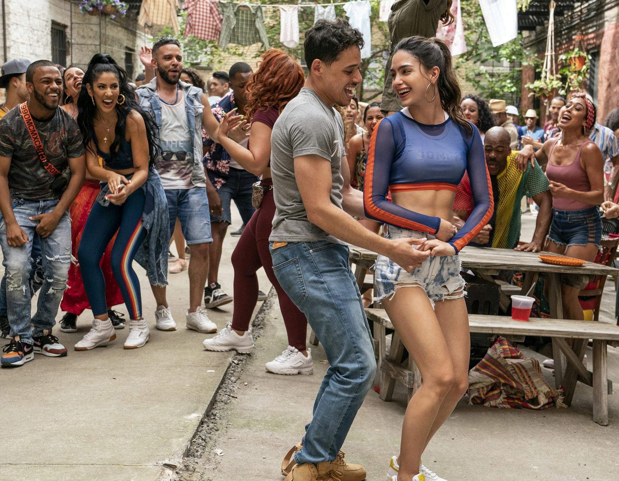 A scene from Lin-Manuel Miranda's adaptation of the film "In the Heights." Warner Bros. Pictures says all of its 2021 film slate will stream on HBO Max.