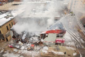Firefighters from St. Cloud, Sartell and Sauk Rapids battled a major fire in downtown St. Cloud at the Press Bar in February 2020. Owner Andrew Welsh 