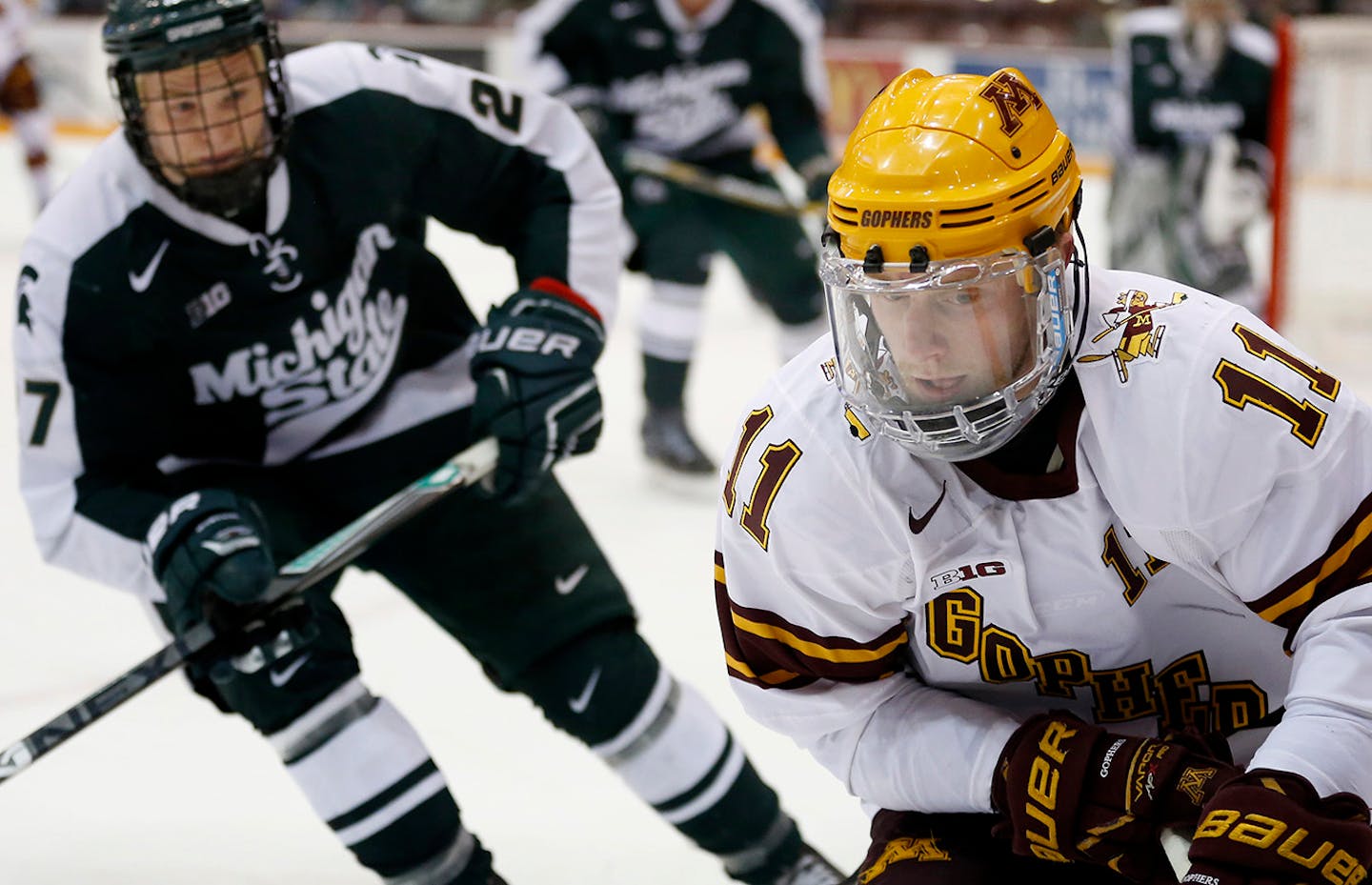 Former Gophers player Sam Warning (11) has been invited to the Wild Development Camp.