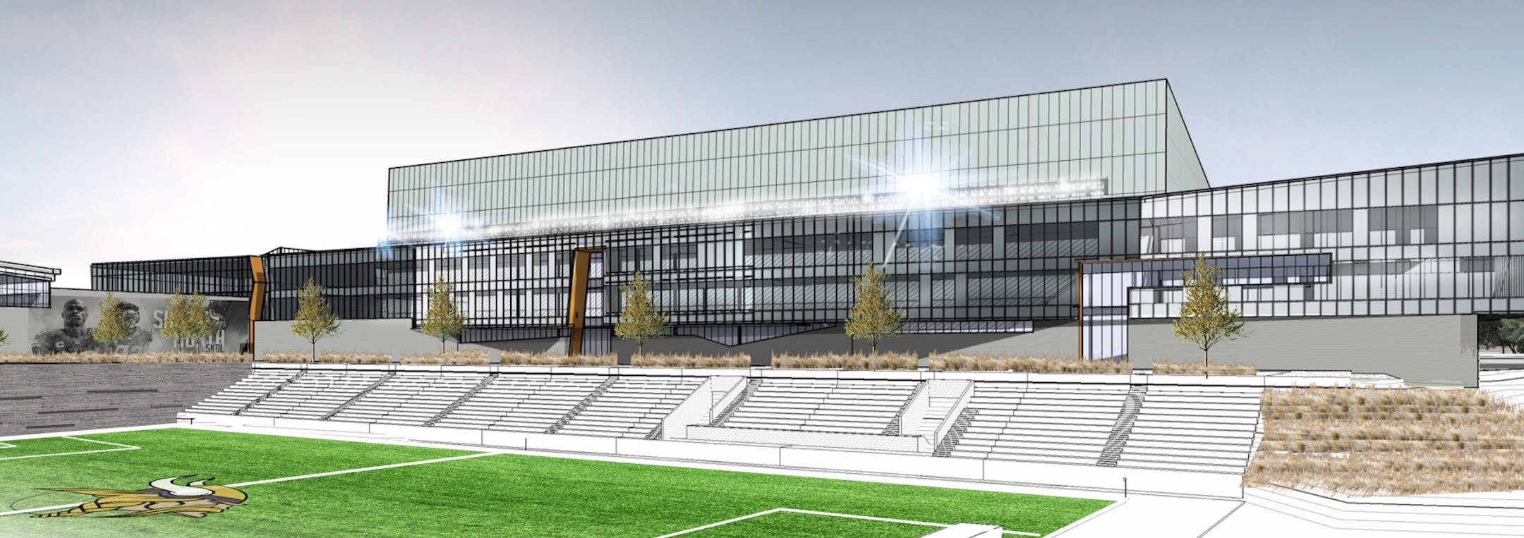 Proposed new MInnesota Vikings headquarters and practice facility in Eagan.