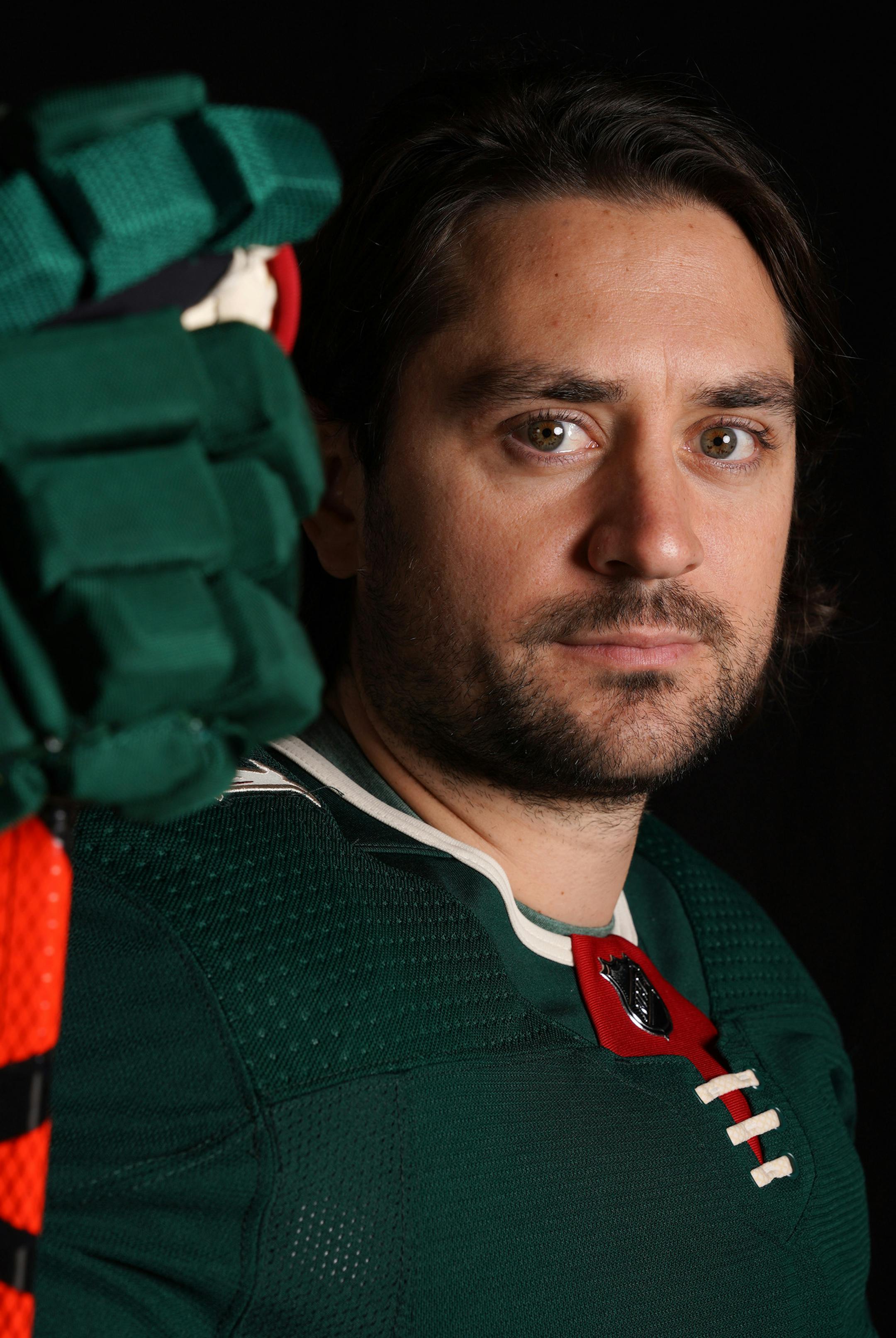 Minnesota Wild right wing Mats Zuccarello (36). ] ANTHONY SOUFFLE • anthony.souffle@startribune.com Players and team officials posed for photos and video clips during the Minnesota Wild media day Thursday, Sept. 12, 2019 at their TRIA Rink training facility in St. Paul, Minn.