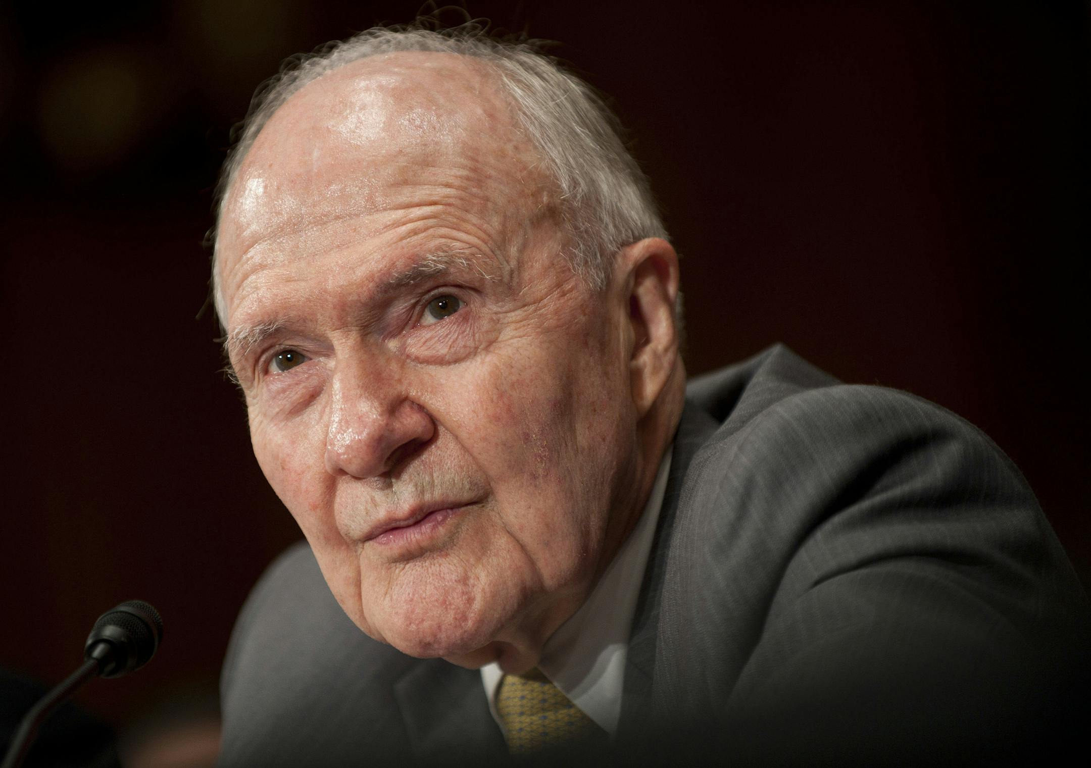 Former national security adviser Brent Scowcroft died of natural causes August 6, the Scowcroft Group announced Friday, Aug. 7, 2020; the former Air Force general was 95. Here, retired Lt. Gen. Scowcroft testifies before the Senate Foreign Relations Committee on the START Treaty Negotiations, June 10, 2010, in Washington, D.C. (Pete Marovich/Zuma Press/TNS) ORG XMIT: 1737331