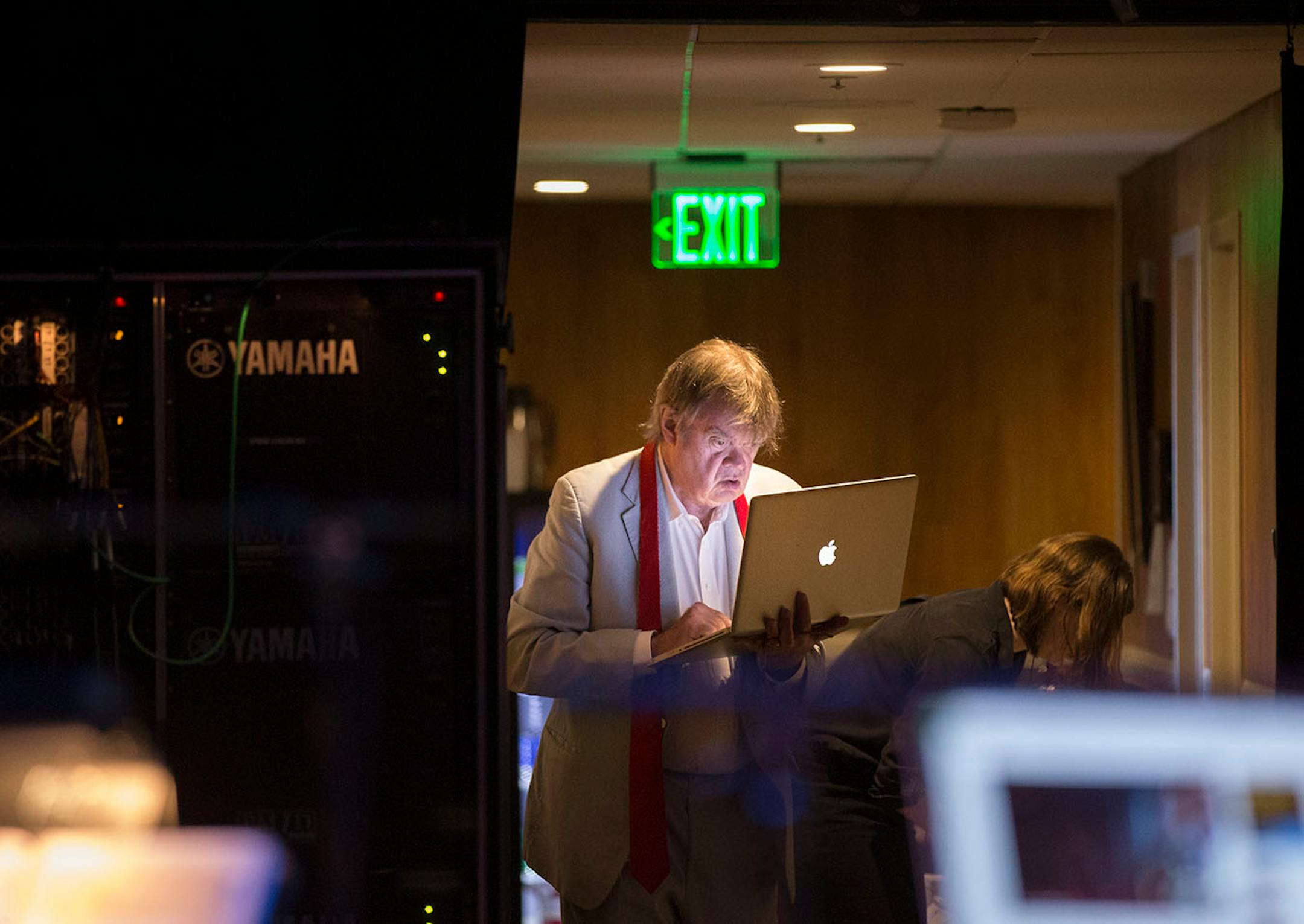 Garrison Keillor made last-minute changes to the script before alive broadcast.