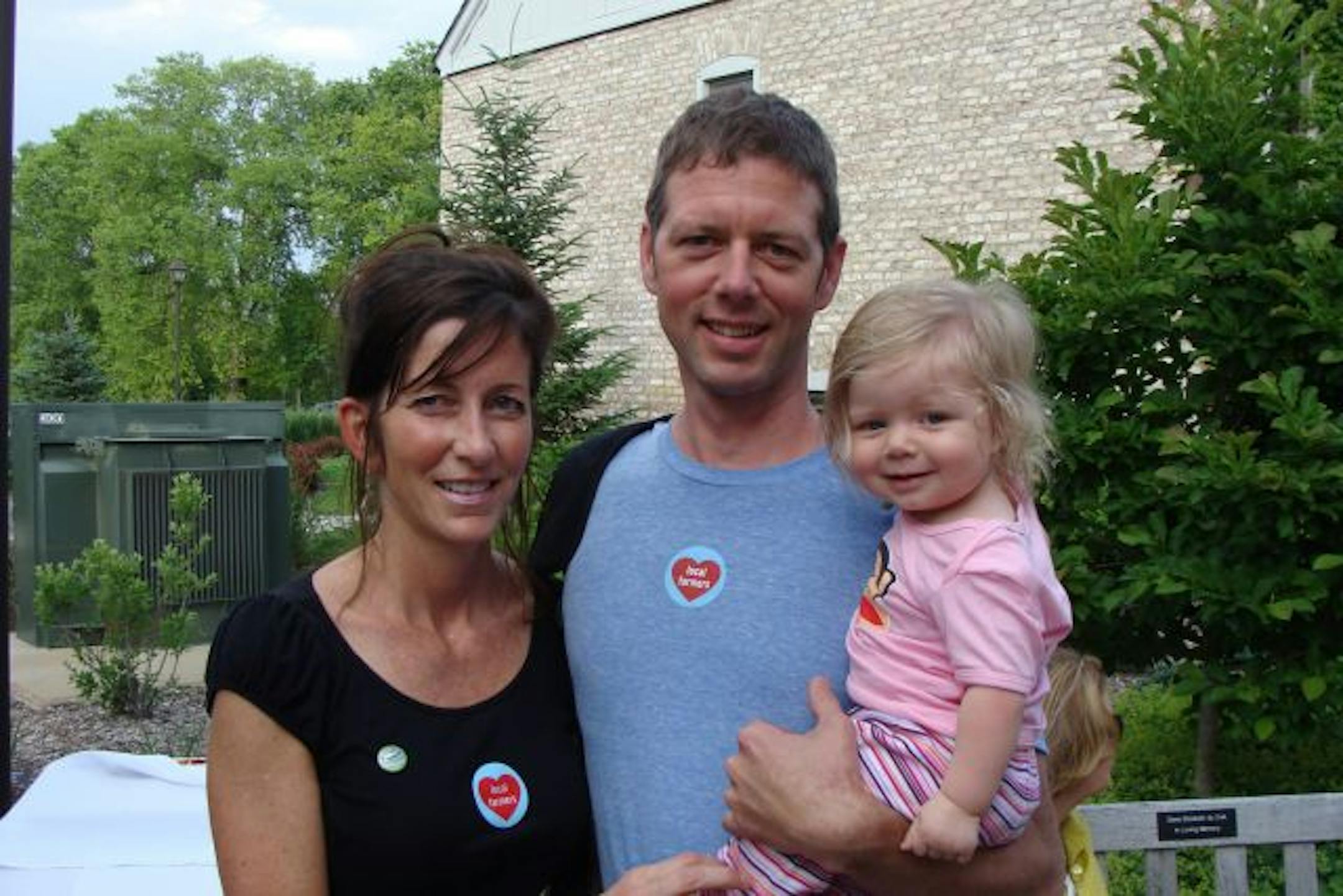 Tracy Singleton, owner of Birchwood Cafe, Dana Hill and Lily (8 months).