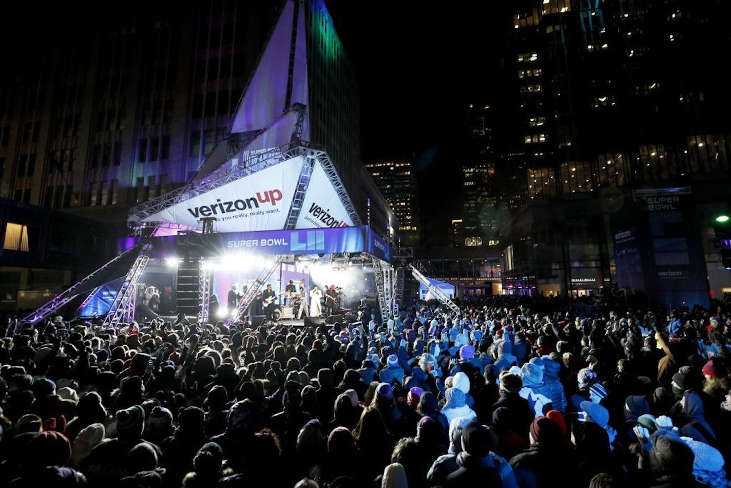 Morris Day & the Time performed on Nicollet Mall in Minneapolis on Jan. 29 as part of Super Bowl Live.