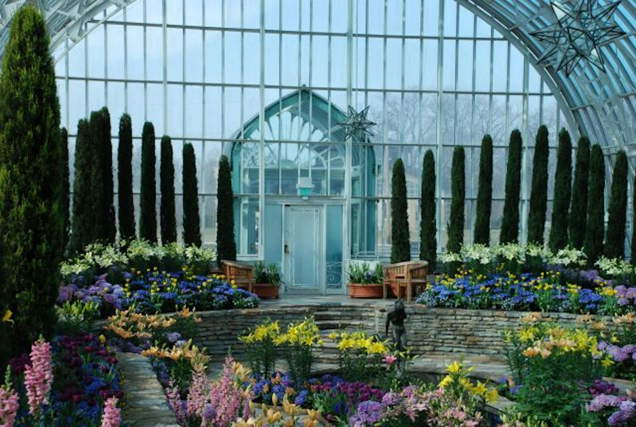 Spring Flower Show at Marjorie McNeely Conservatory.