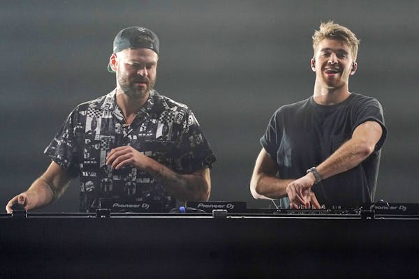The Chainsmokers duo consisting of Alex Pall and Andrew Taggart performed a free concert Friday at the Armory.