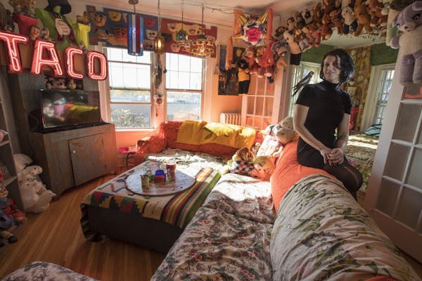 Charlotte Strait at her home in south Minneapolis, which is decorated with her vintage collectibles.