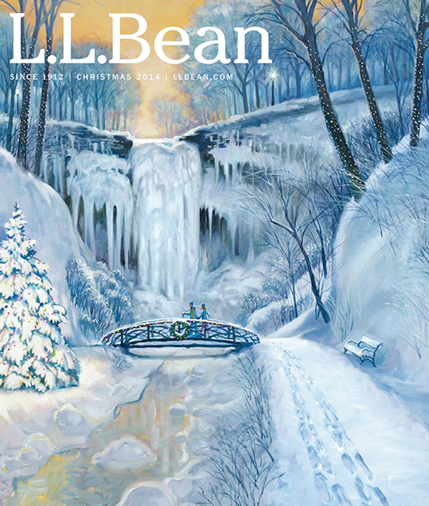 A fanciful view of Minnehaha Falls by Tom Foty for L.L.Bean.