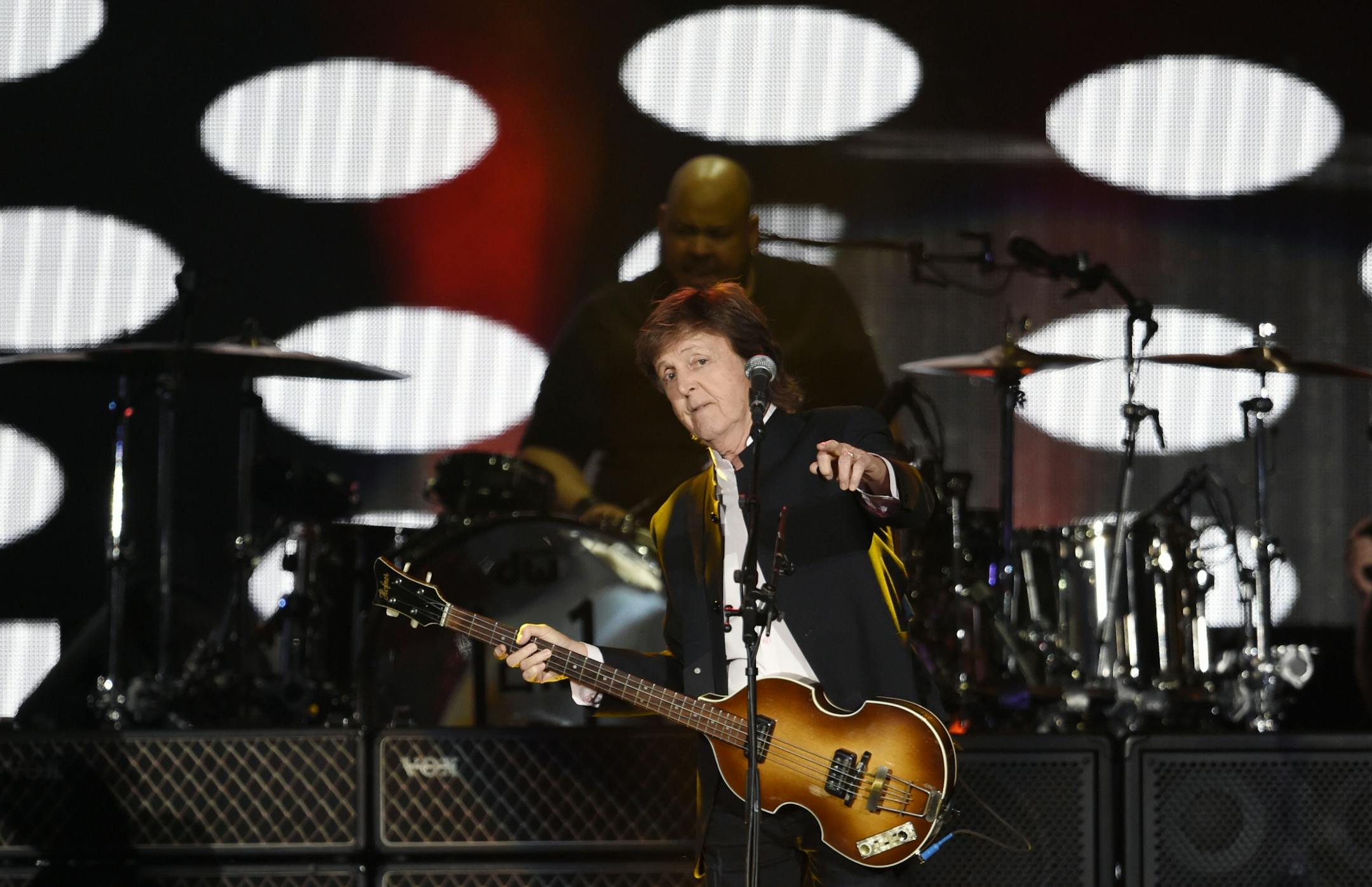 Paul McCartney performs on day 2 of the 2016 Desert Trip music festival at Empire Polo Field on Saturday, Oct. 8, 2016, in Indio, Calif.
