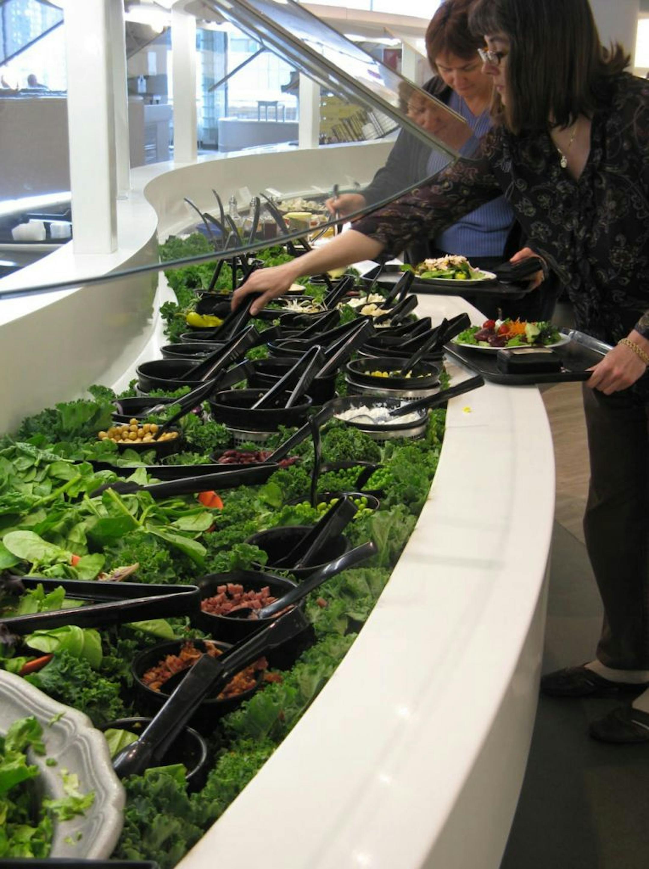 Salad bar at the Skyroom in Macy's downtown Minneapolis.