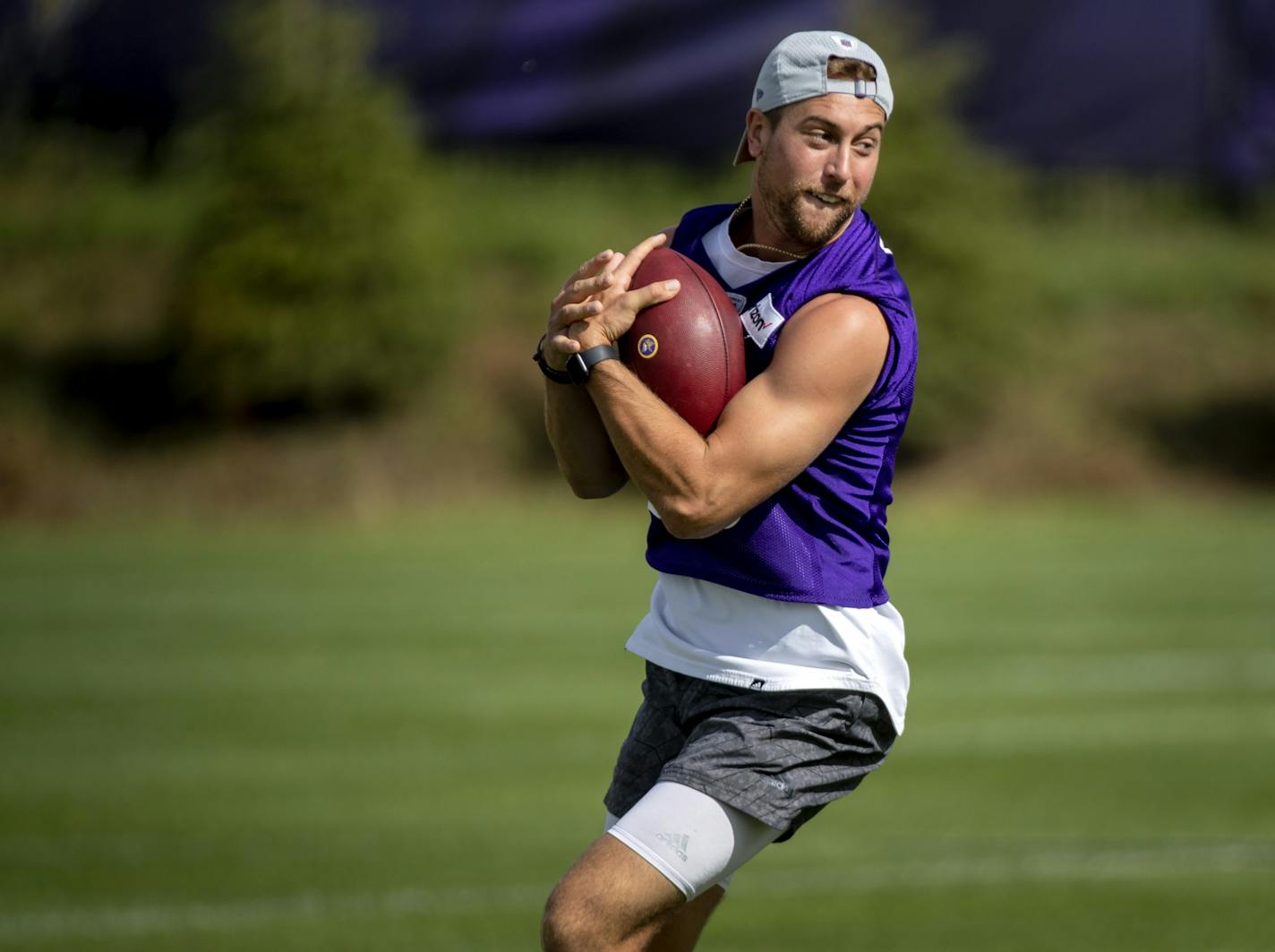 Vikings receiver Adam Thielen says that it's hard to pick a personal trainer. "There are so many guys out there … getting creative and doing a lot of different things."