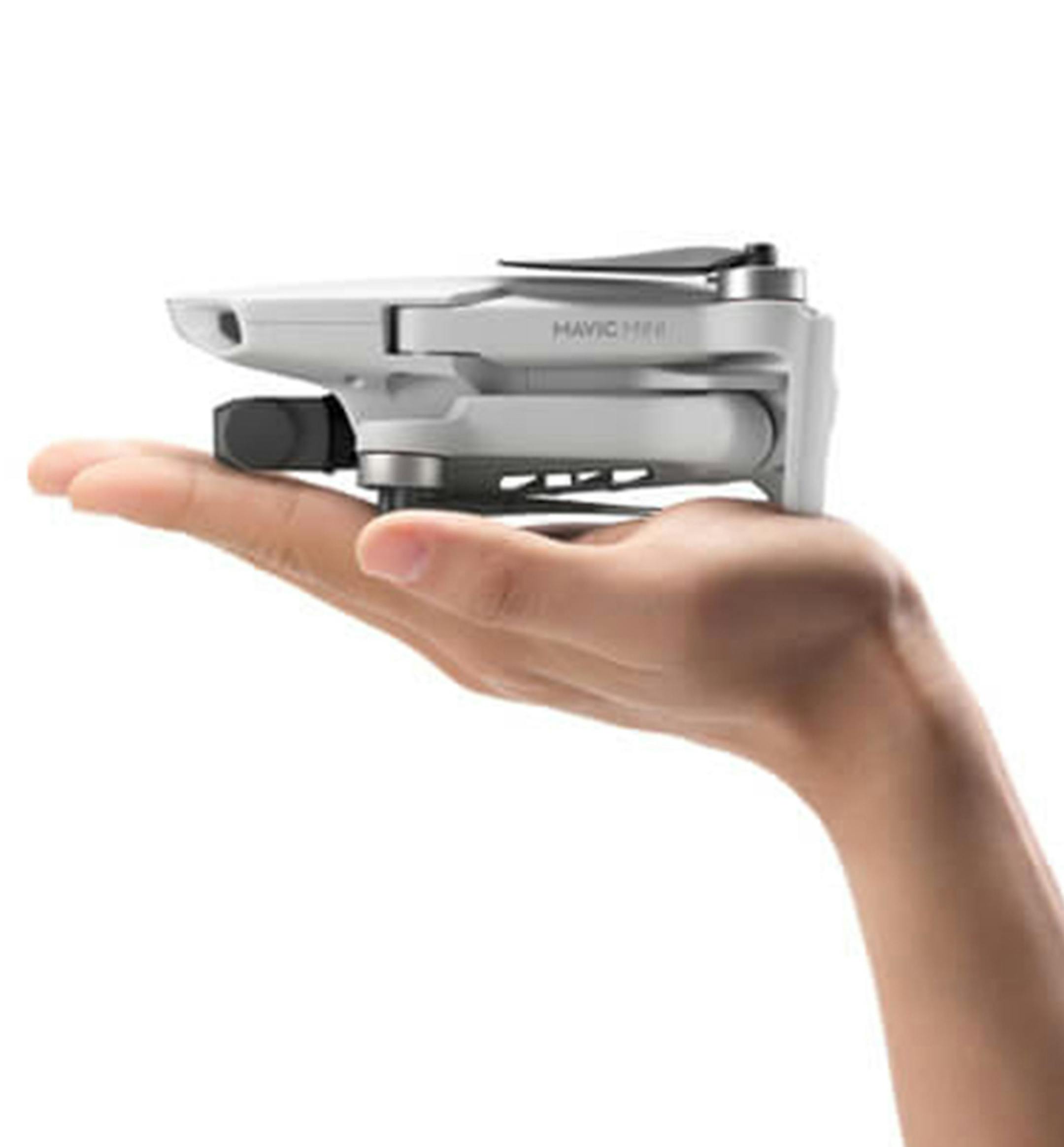 The DJI Mavic Mini, folded up it fits in the palm of your hand. (DJI/TNS) ORG XMIT: 1534859