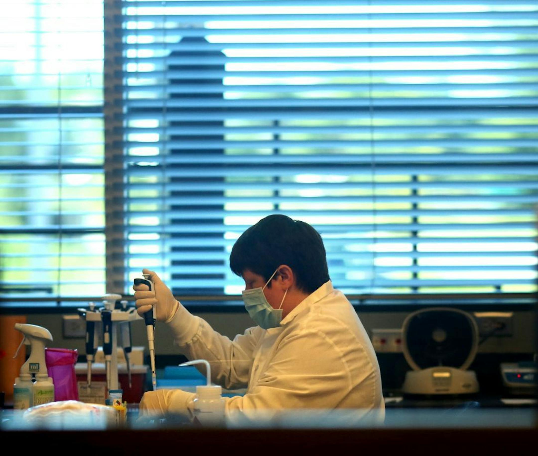 Anne Ciecko worked on extracting DNA at the Anoka crime lab.