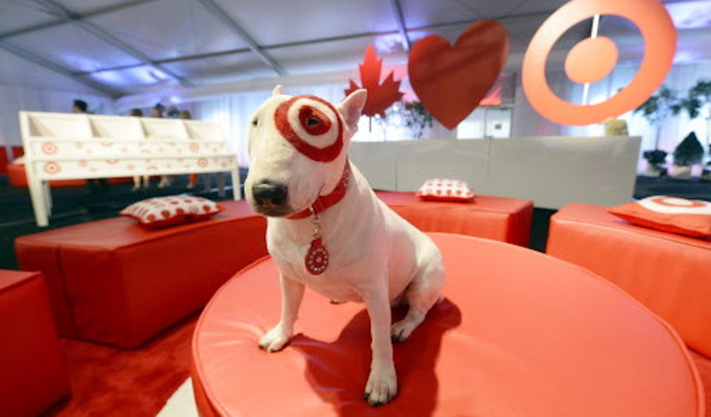 Target-Canada-Bullseye shown in reception tent at Target Canada head office in Toronto, Ontario, Tuesday, August 14, 2012. (Aaron Harris/Star Tribune) ORG XMIT: Target-Canada-HQ ORG XMIT: MIN1208151359520176