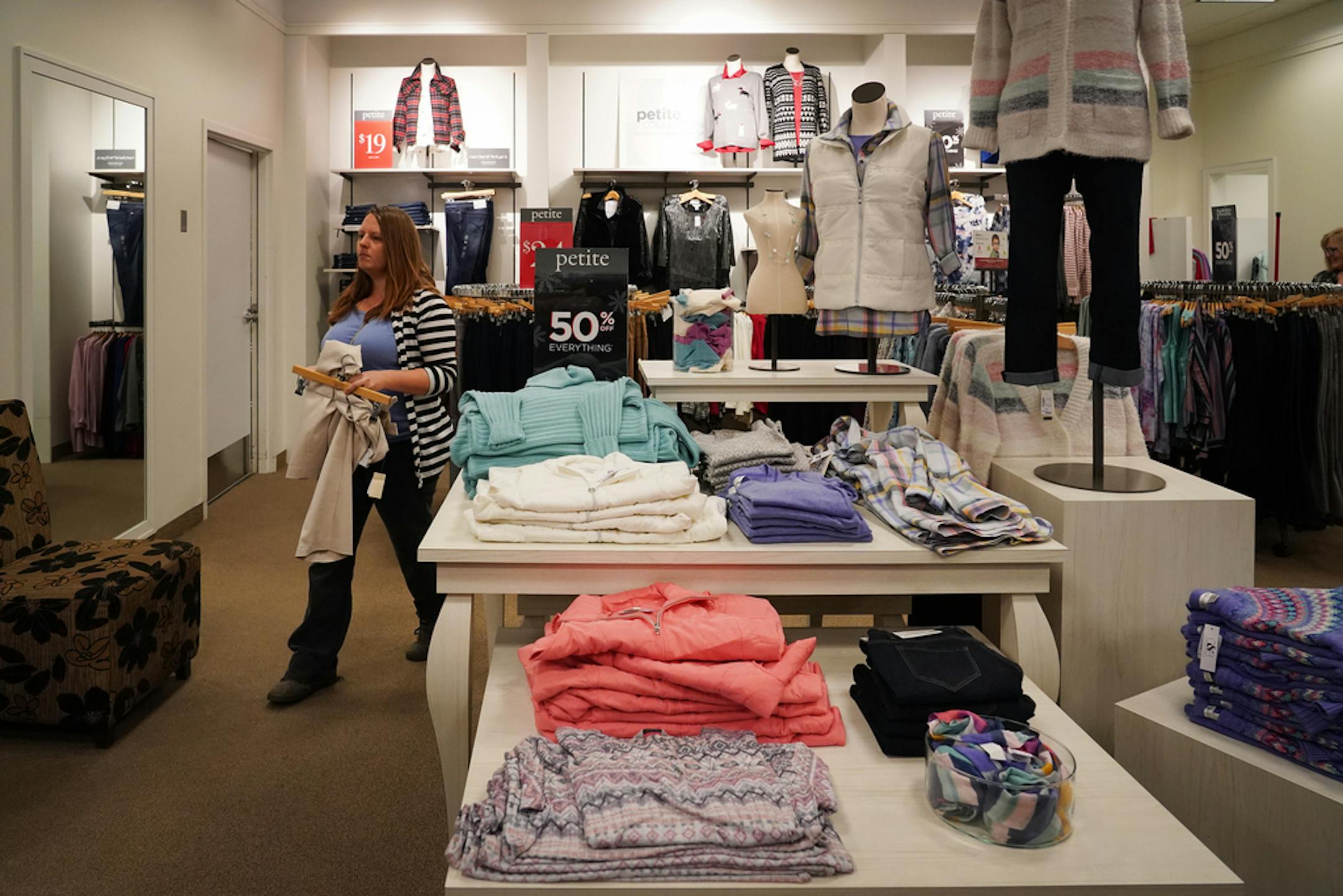 Shoppers in the Christopher & Banks store on Black Friday 2019 at the Mall of America in Bloomington.