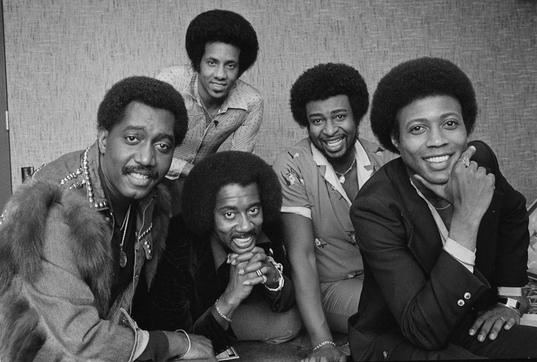 The Temptations' Otis Williams, at left, with then-members Richard Street, Melvin Franklin, Dennis Edwards and Glenn Leonard in the 1970s.