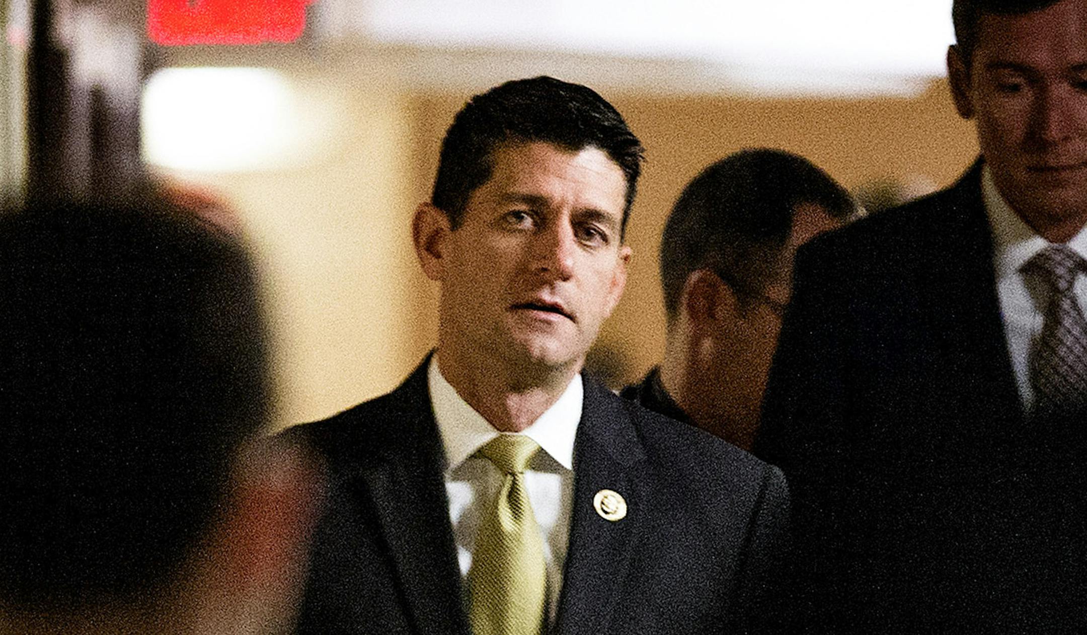Rep. Paul Ryan (R-Wis.) arrives for the morning GOP caucus meeting on Capitol Hill, in Washington, Oct. 21, 2015.