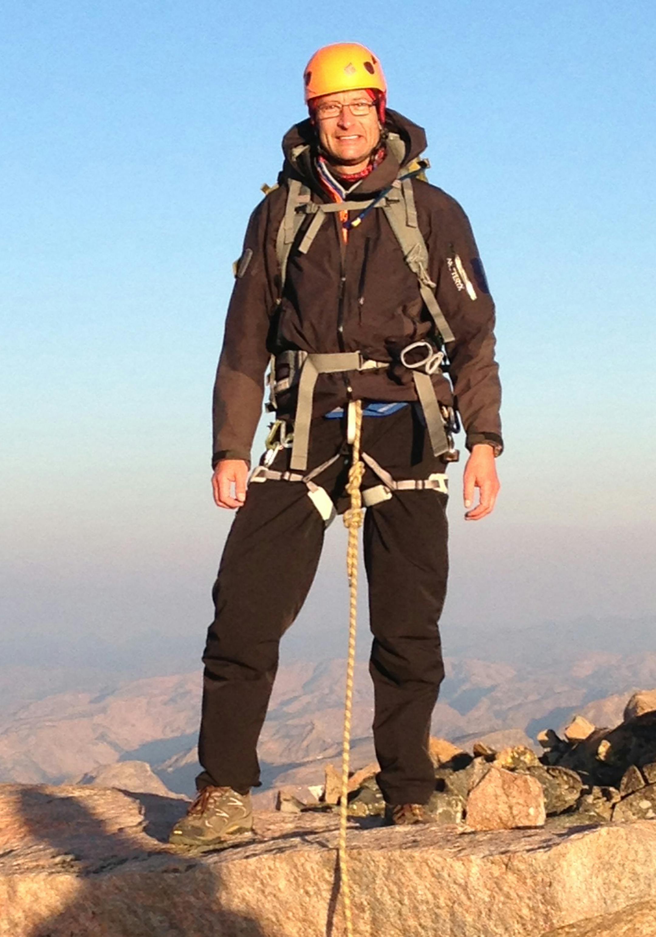 Scott Frederiksen atop Granite Peak in Montana, August 2013.