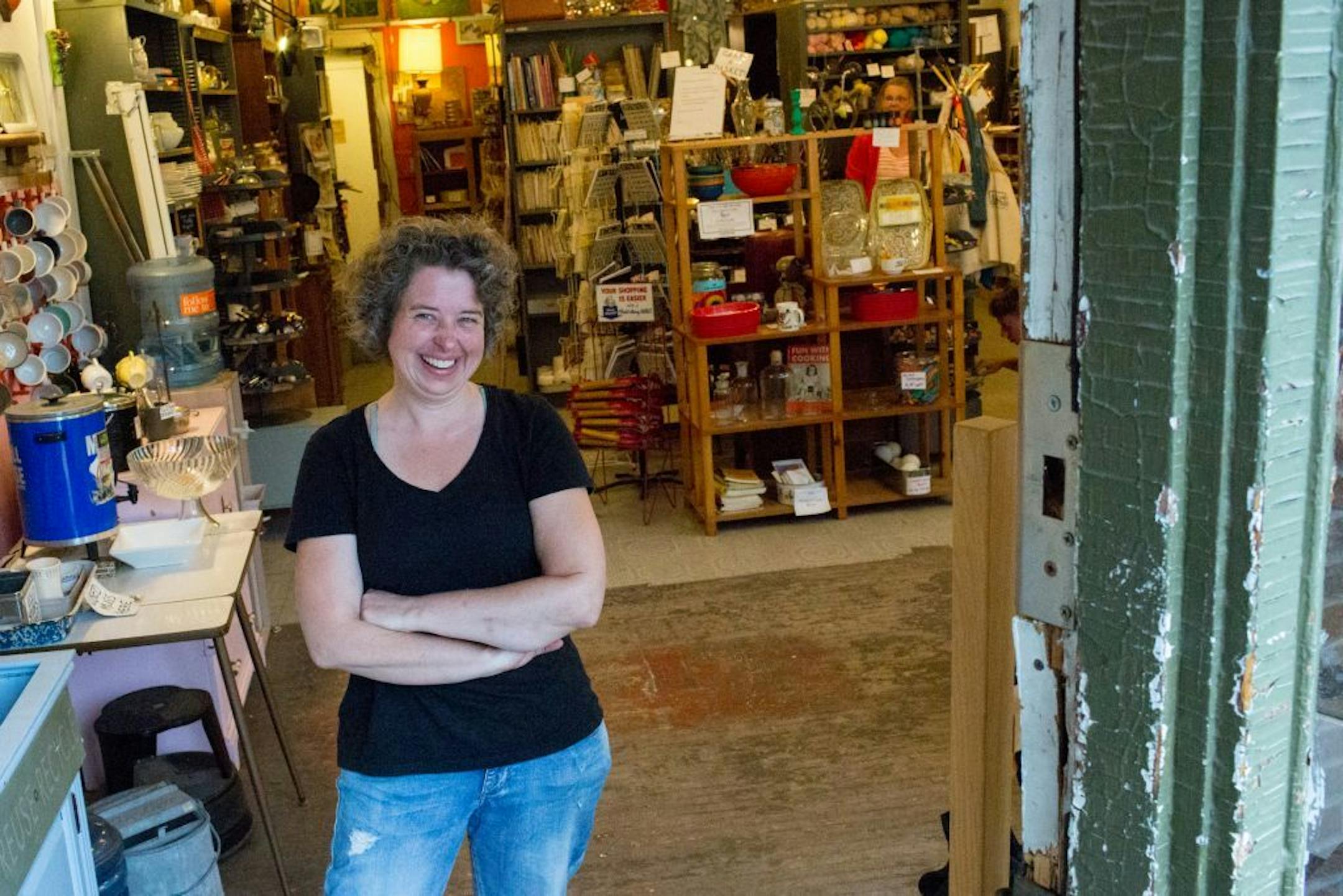 Julie Kearns' store Junket: Tossed & Found promotes eco-smart reuse with a wide range of secondhand goods.