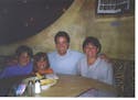 Brenda Van Asch's treasured 15-year-old photo of Donny Osmond with her and her daughters Brianna and Gina.