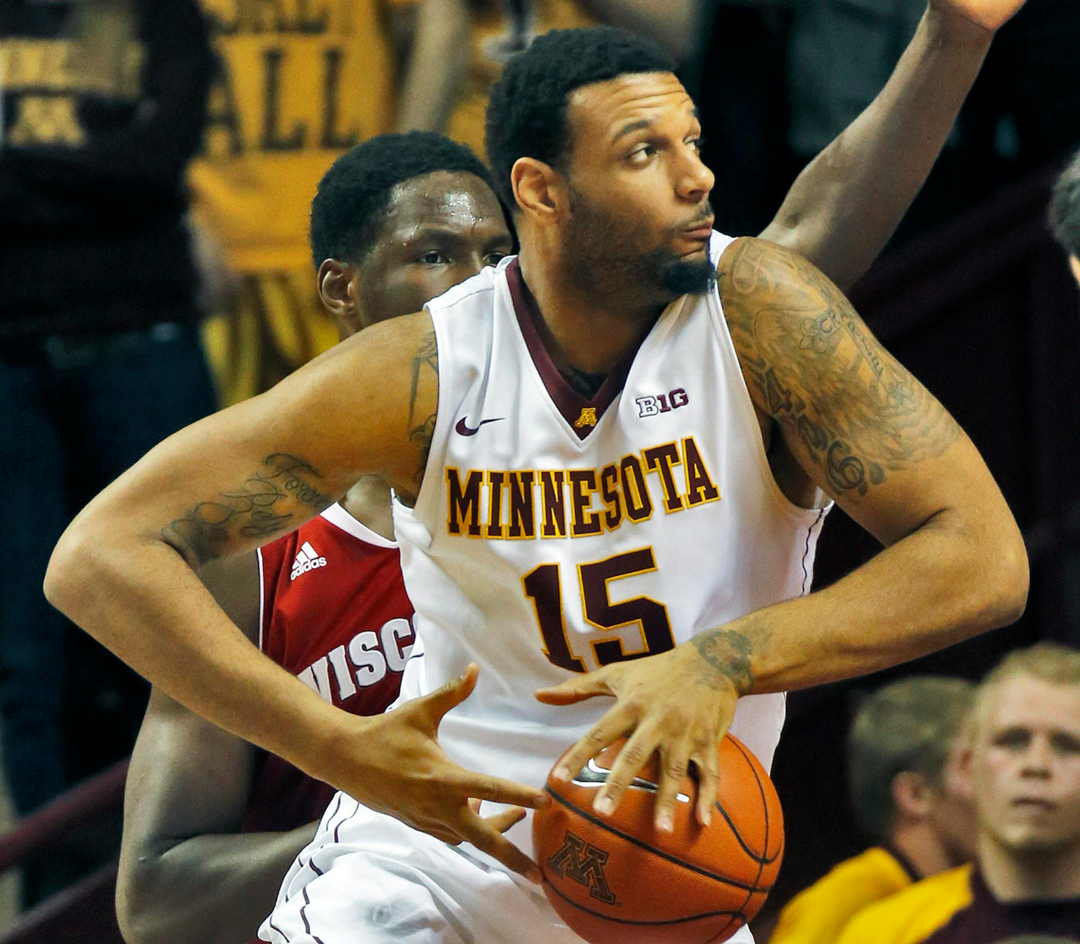 Maurice Walker provided an offensive spark in the first half against Wisconsin.