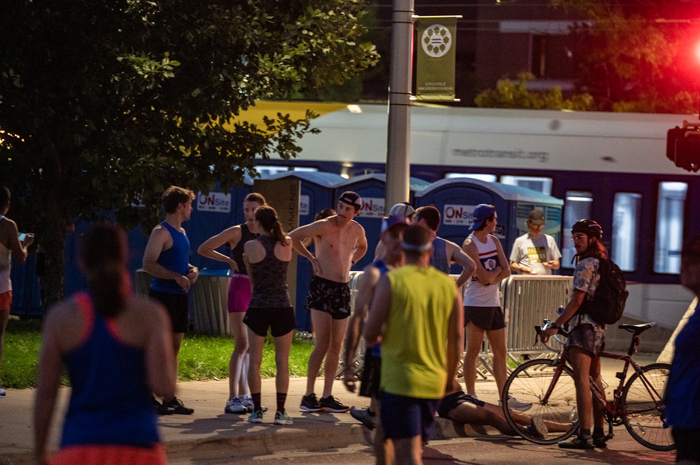 Runners decided what to do in Minneapolis, Minnesota, on Sunday after the Twin Cities Marathon and 10-mile race were canceled due to weather. RICHARD TSONG-TAATARII • richard.tsong-taatarii@startribune.com