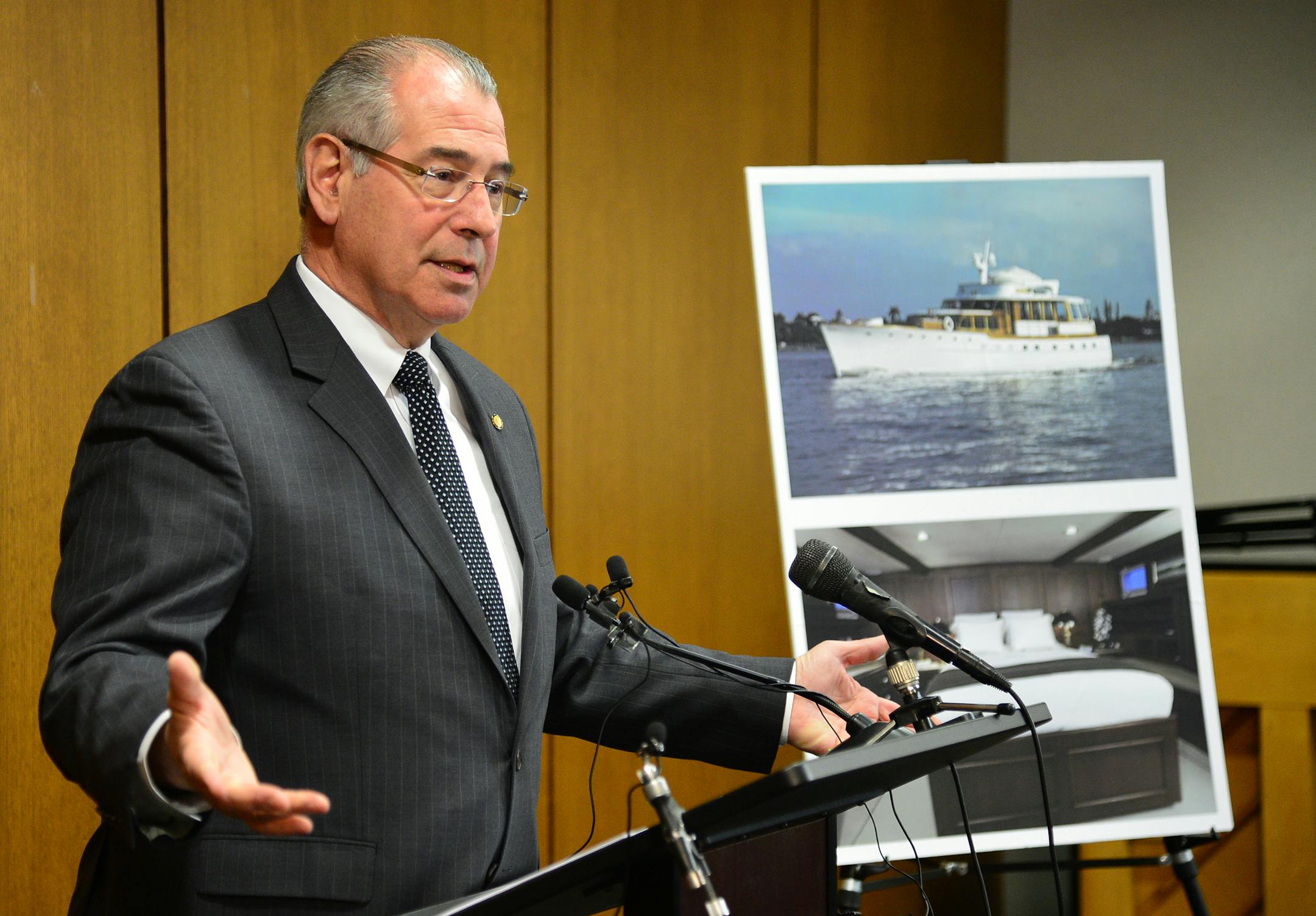 Hennepin County Attorney Mike Freeman spoke about a Deephaven couple who allegedly took $160,000 in welfare benefits they weren't entitled to collect.